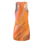 Racerback Dress — Orange Sunset Swirl All-Over Print