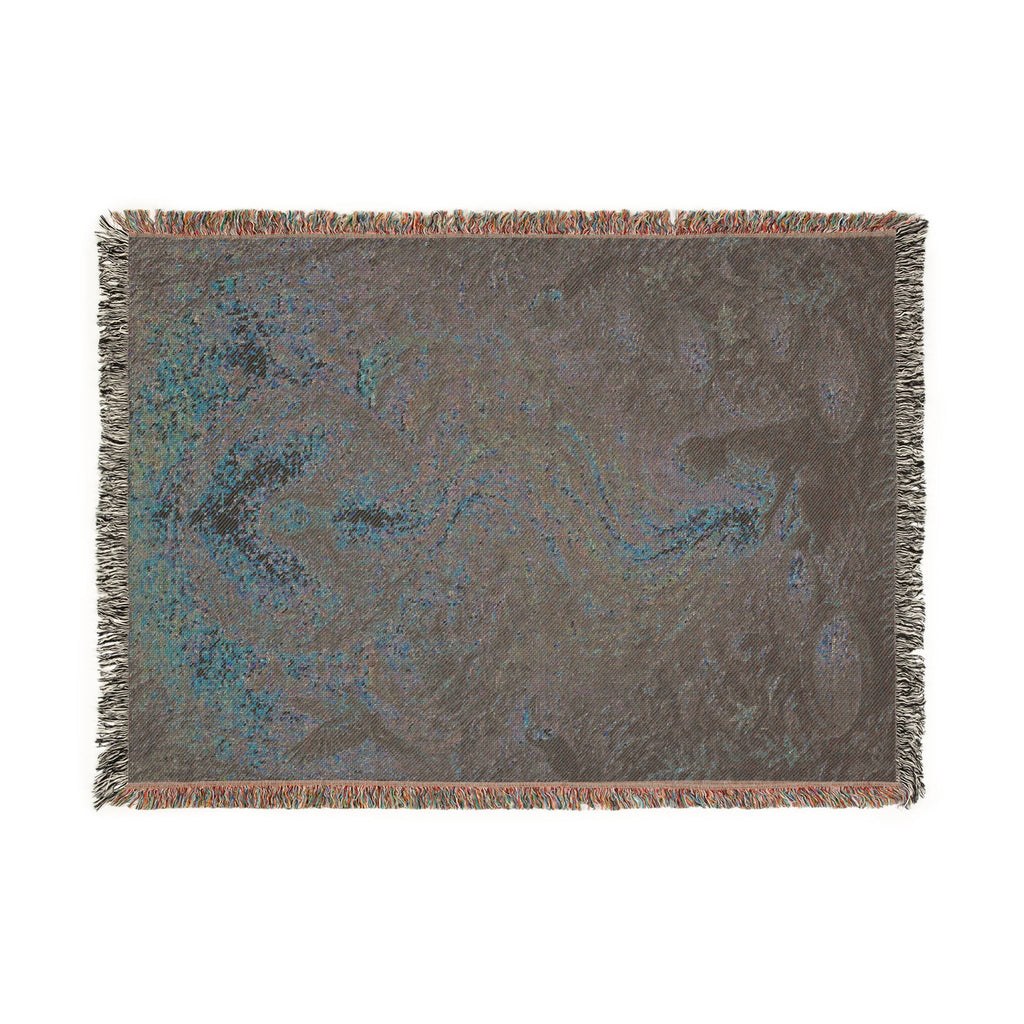 Ayahuasca Vision Woven Blanket — Mystical Mermaid Mosaic Throw