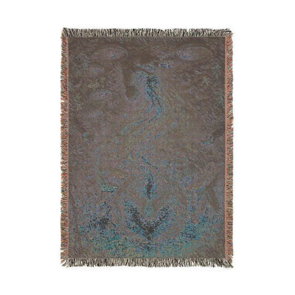 Ayahuasca Vision Woven Blanket — Mystical Mermaid Mosaic Throw