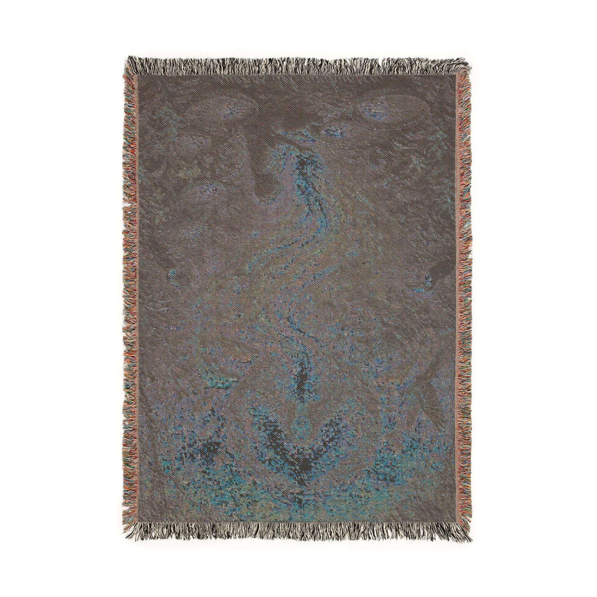 Ayahuasca Vision Woven Blanket — Mystical Mermaid Mosaic Throw