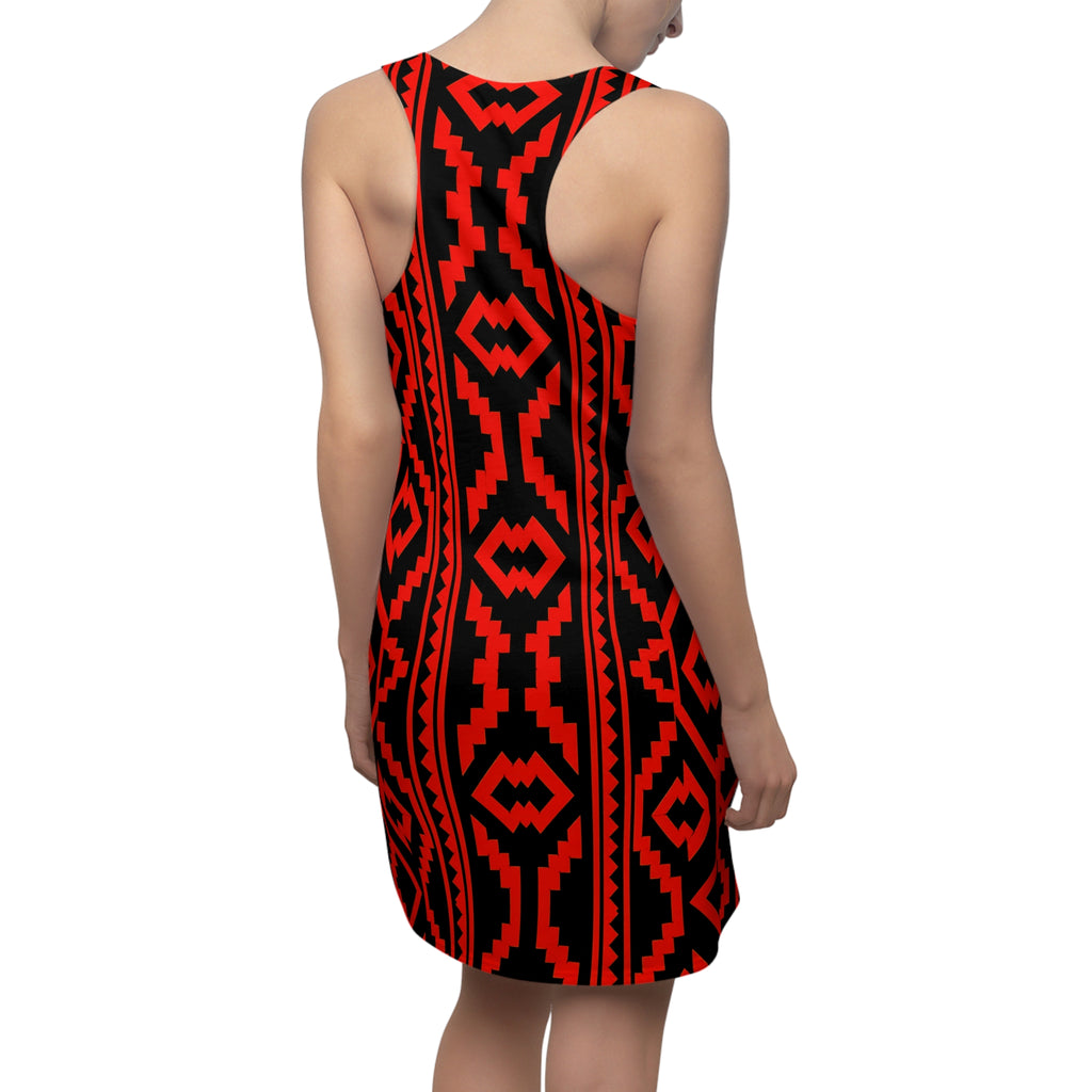 The designs painted by the Shipibo-Konibo-Red & Black Tribal Racerback Dress — Shipibo-Konibo Print Summer Dress