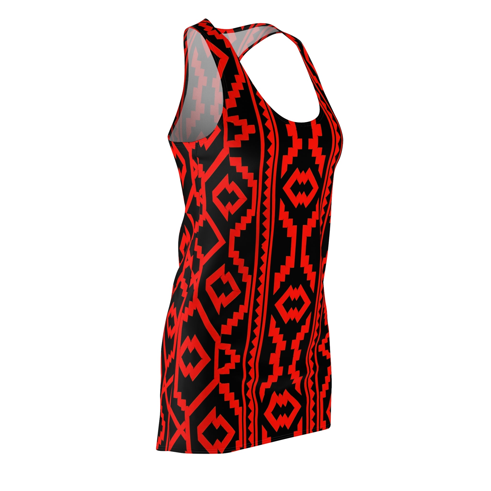 The designs painted by the Shipibo-Konibo-Red & Black Tribal Racerback Dress — Shipibo-Konibo Print Summer Dress