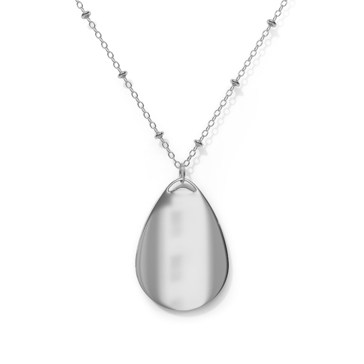 Oval Photo Necklace — Personalized 'Mama Nena' Memorial Pendant