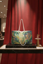 Bohemian Galaxy Weekender Bag — Swirling Celestial Tote for Travel & Beach