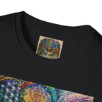 Psychedelic Visionary Tee — Spiritual Geometry & Rising Human Artwork