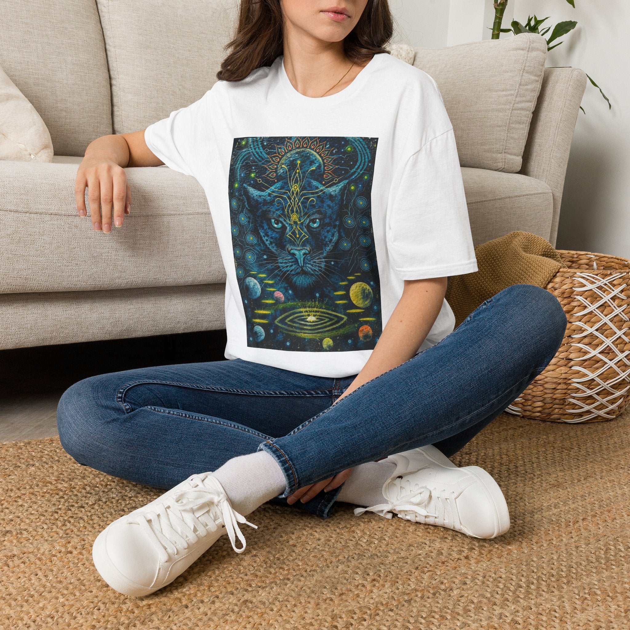 Ayahuasca — Sacred Vine of the Amazon. It awakens the spirit, reveals the past, illuminates the present, and guides toward the future. T-Shirt —