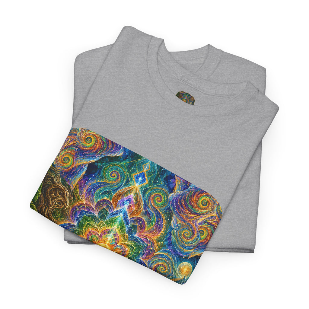 "See the world not with eyes, but with the soul." Ayahuasca  T-Shirt — Mystic Mandala & Shamanic Portrait Graphic
