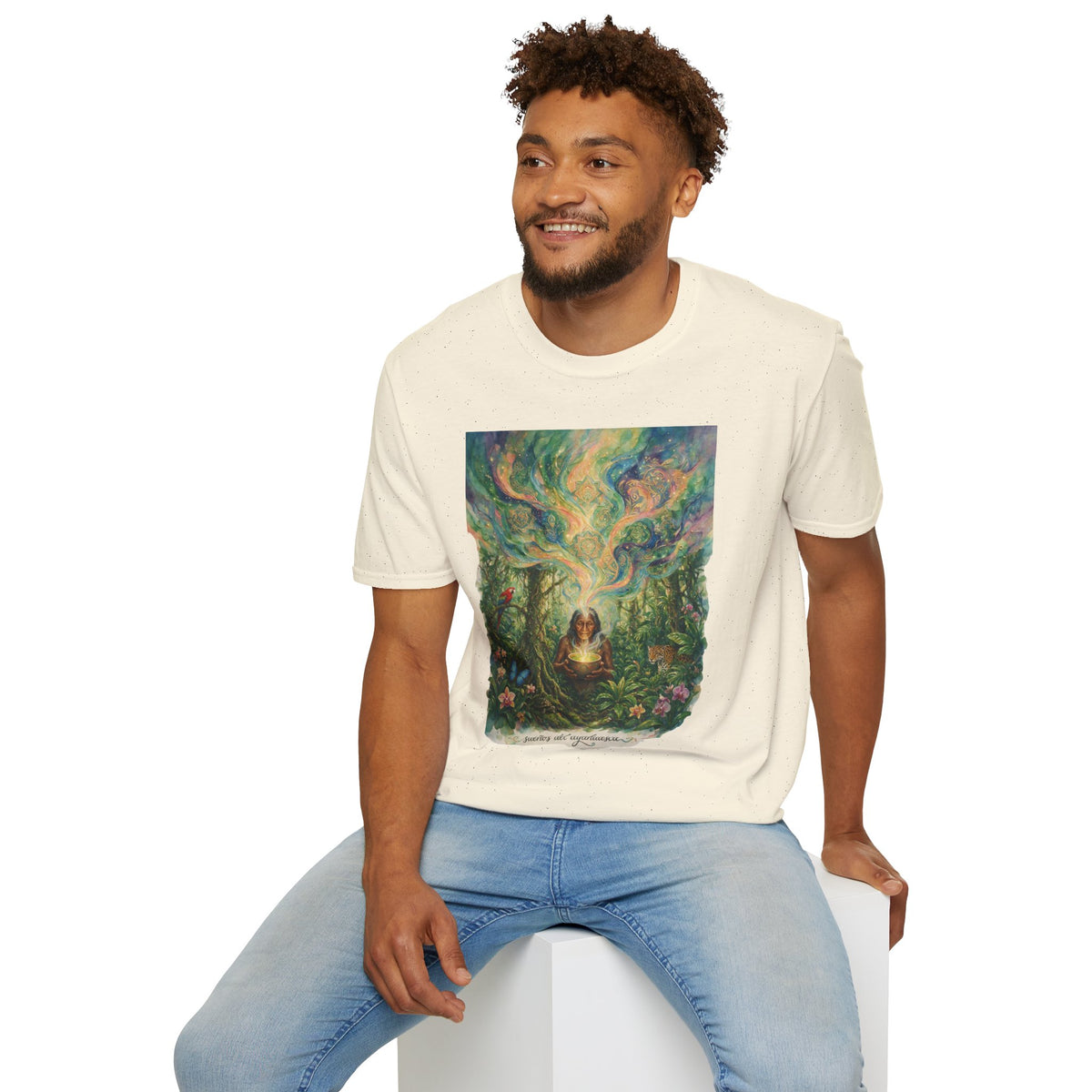Mystical Forest Art T-Shirt — 'The Secrets of Light' Illustration