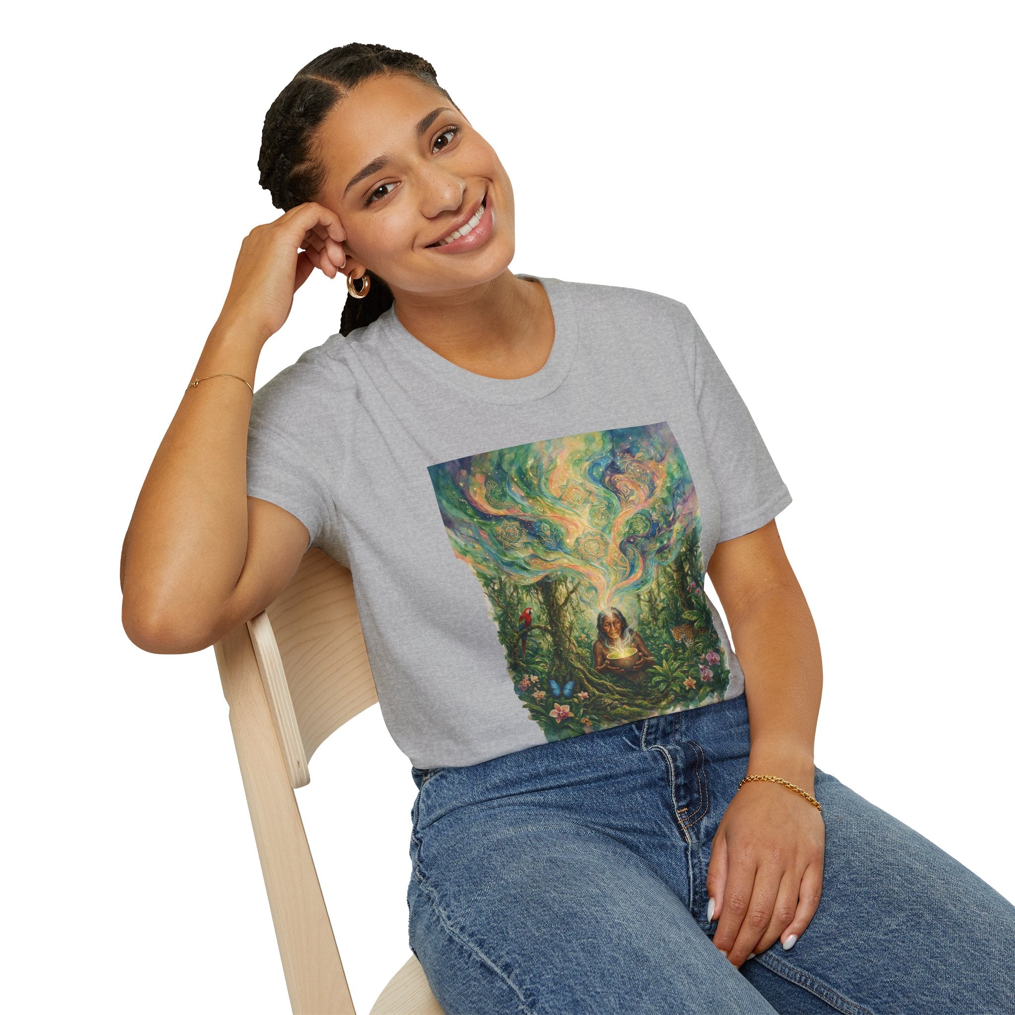 Mystical Forest Art T-Shirt — 'The Secrets of Light' Illustration