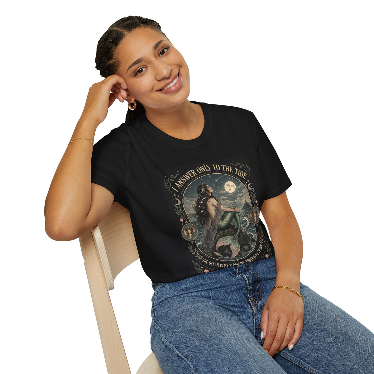 Mermaid "I Answer Only to the Tide" Graphic T-Shirt