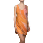 Racerback Dress — Orange Sunset Swirl All-Over Print