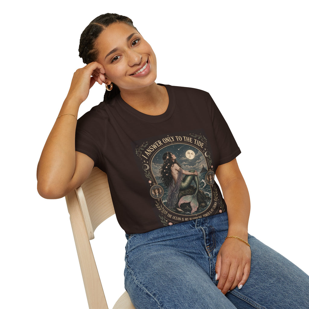 Mermaid "I Answer Only to the Tide" Graphic T-Shirt