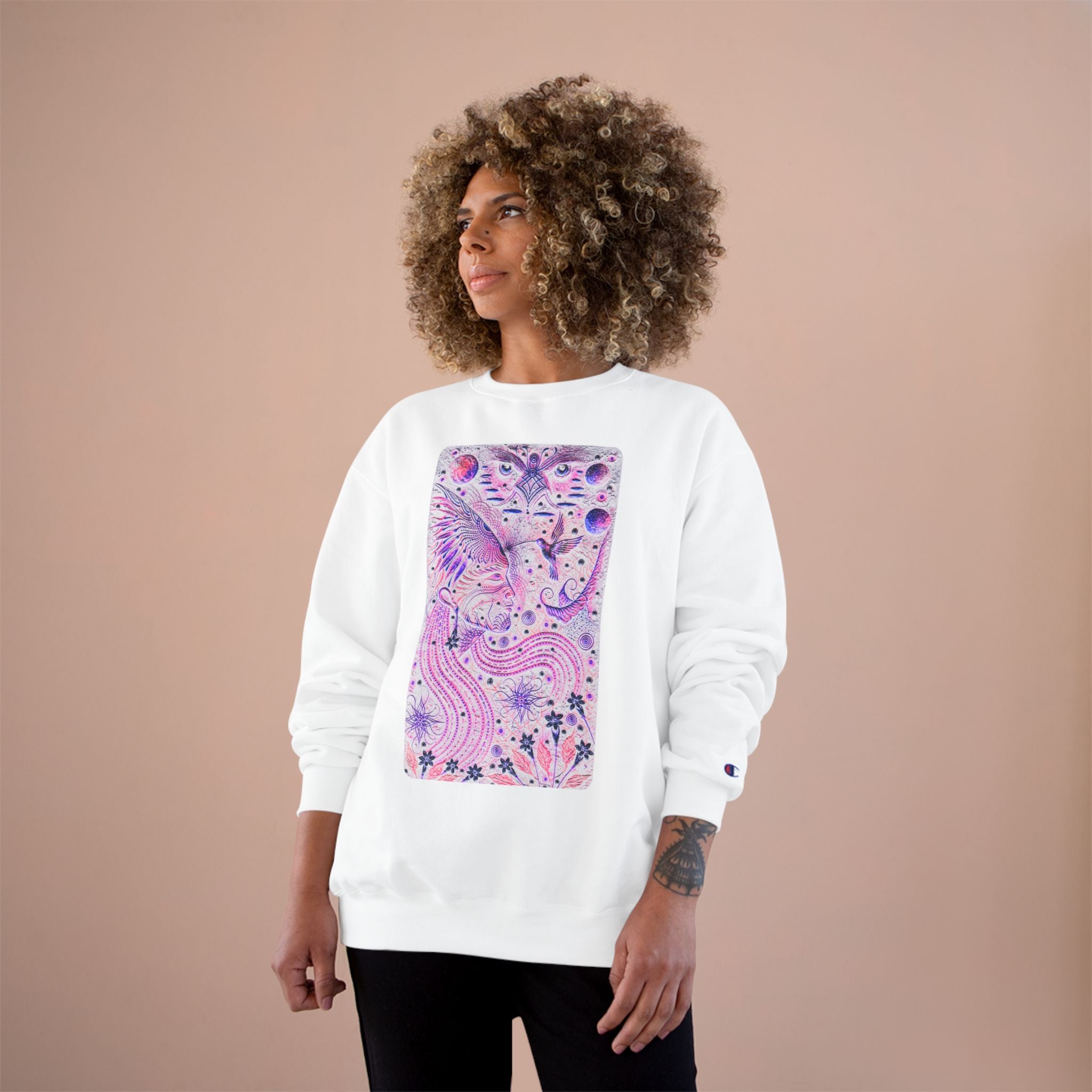 Oil Painting: Dreams and Spirits of Amazonian Ayahuasca - Sweatshirt –  Celestial Fantasy Champion Crewneck