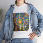 "See the world not with eyes, but with the soul." Ayahuasca  T-Shirt — Mystic Mandala & Shamanic Portrait Graphic
