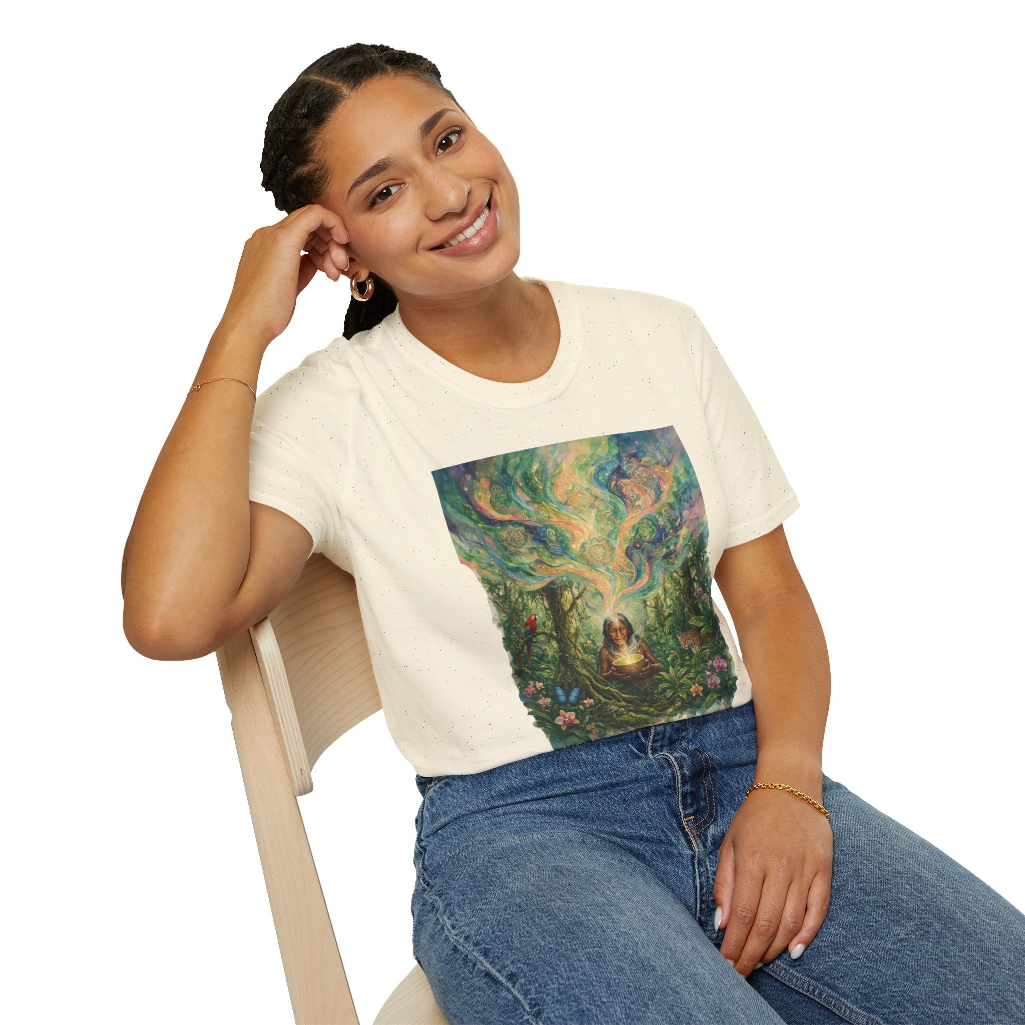 Mystical Forest Art T-Shirt — 'The Secrets of Light' Illustration