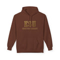 ESU Empire State University Hoodie — Collegiate Brown Pullover with Crest & Element Icons