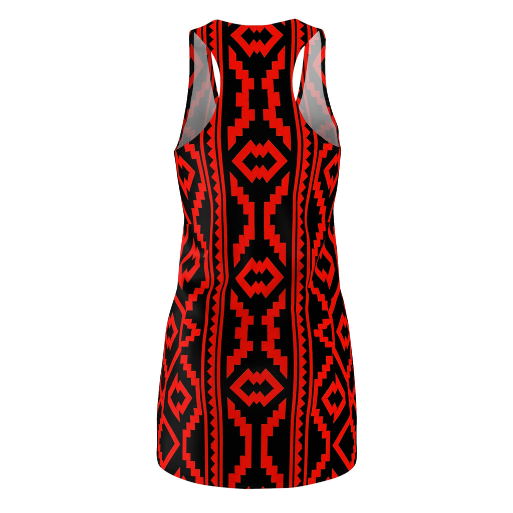 The designs painted by the Shipibo-Konibo-Red & Black Tribal Racerback Dress — Shipibo-Konibo Print Summer Dress