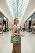 Bohemian Galaxy Weekender Bag — Swirling Celestial Tote for Travel & Beach