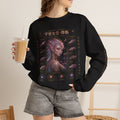 Alien Queen Crewneck Sweatshirt — Cosmic Goddess Graphic Sweatshirt