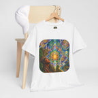 "See the world not with eyes, but with the soul." Ayahuasca  T-Shirt — Mystic Mandala & Shamanic Portrait Graphic