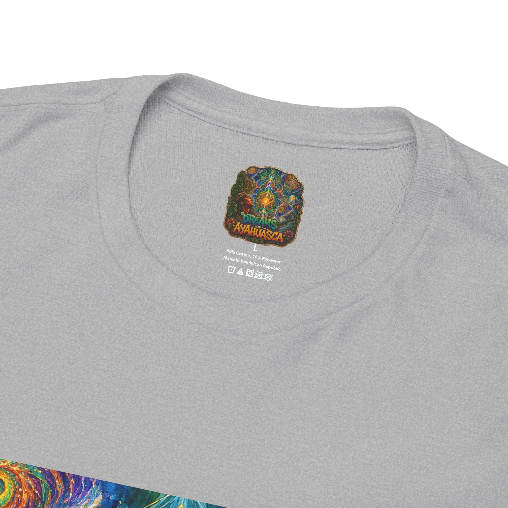 "See the world not with eyes, but with the soul." Ayahuasca  T-Shirt — Mystic Mandala & Shamanic Portrait Graphic