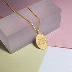 Personalized Oval Name Pendant Necklace — Custom Engraved "Charlotte"