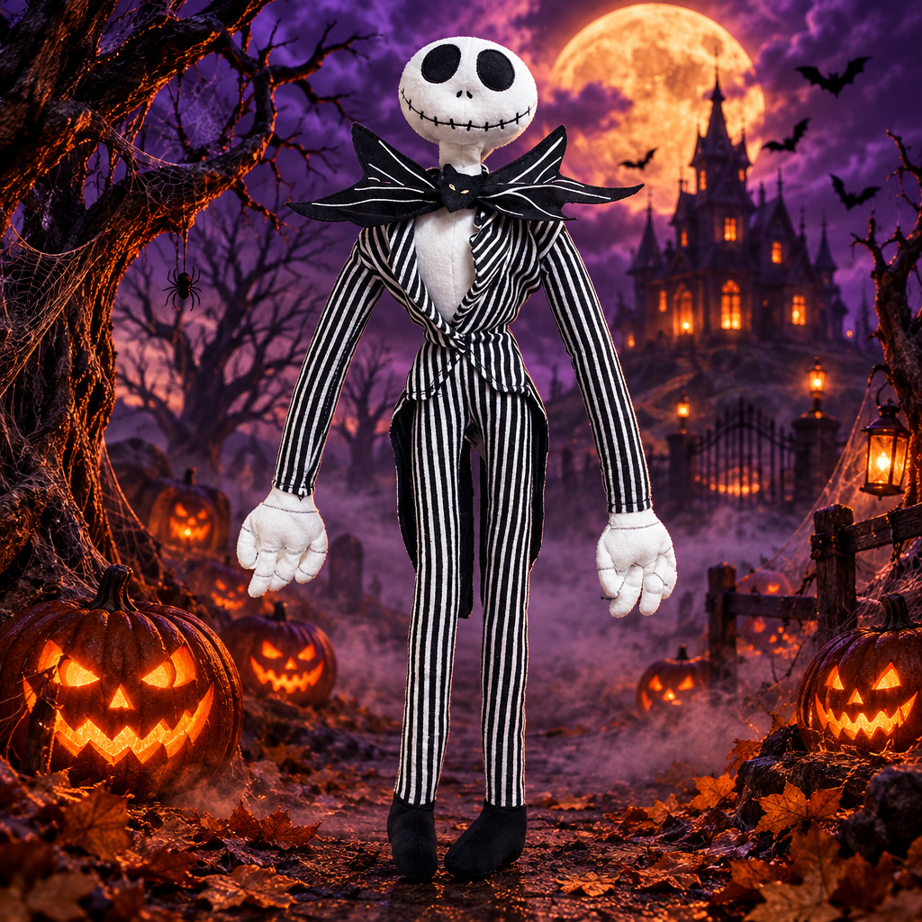 50cm The Nightmare Before Christmas Jack Skellington Plush Toys Doll Skeleton Jake Plush Stuffed Toys for Children Kids Gifts