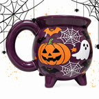 Cauldron Mug Halloween Ceramic Cup Witch Pumpkin Ghost Print Microwave Dishwasher Safe Water Tea Coffee Drinkware Fantasy Gift