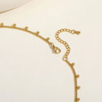 Prjewel Simple Beads Y-Shaped Tassel Necklace For Women Gold Color Frame Chain Necklaces Fashion Stainless Steel Jewelry New