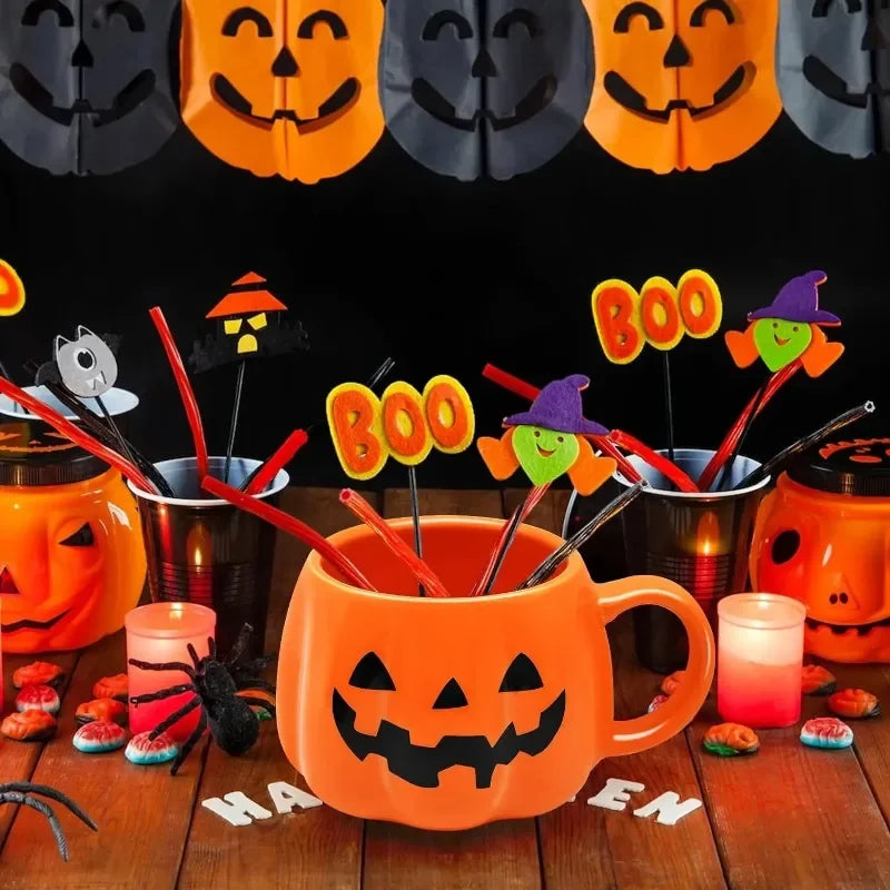 1pc 400ml Halloween Pumpkin Mug Decor Halloween Pattern Mug Ceramic Cute Pumpkin Coffee Cup Birthday Tabletop Drinkware Gifts