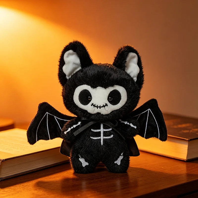 Halloween Plush Toy Soft Stuffed Ghost Bat Pumpkin Grim Reaper Dolls Cute Plushies for Kids Halloween Party Favors & Home Decor