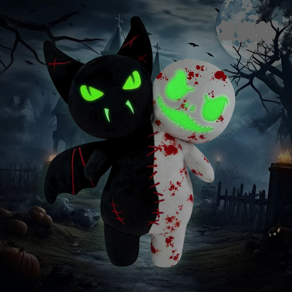 25cm Cartoon Anime Halloween The Nightmare Before Christmas Horror Pumpkin Skeleton Composite Plush Doll Toy Children Kids Gift