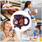 Cauldron Mug Halloween Ceramic Cup Witch Pumpkin Ghost Print Microwave Dishwasher Safe Water Tea Coffee Drinkware Fantasy Gift