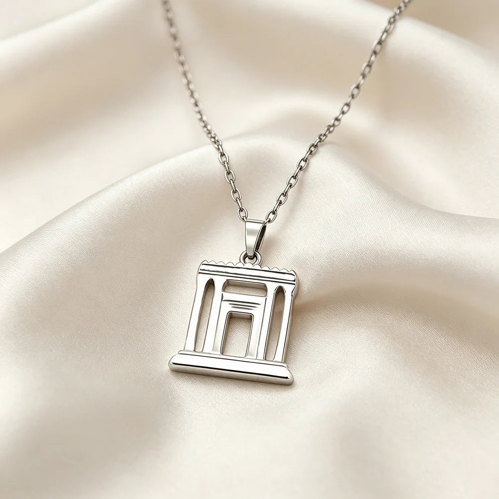 Jerusalem Holy Second Temple Pendant Necklace for Women Men Beit Hamikdash Jewish Temple Religious Art Judaica Jewelry Gifts