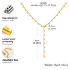Prjewel Simple Beads Y-Shaped Tassel Necklace For Women Gold Color Frame Chain Necklaces Fashion Stainless Steel Jewelry New
