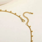 Prjewel Simple Beads Y-Shaped Tassel Necklace For Women Gold Color Frame Chain Necklaces Fashion Stainless Steel Jewelry New