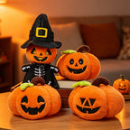 Halloween Plush Toy Soft Stuffed Ghost Bat Pumpkin Grim Reaper Dolls Cute Plushies for Kids Halloween Party Favors & Home Decor