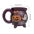Cauldron Mug Halloween Ceramic Cup Witch Pumpkin Ghost Print Microwave Dishwasher Safe Water Tea Coffee Drinkware Fantasy Gift