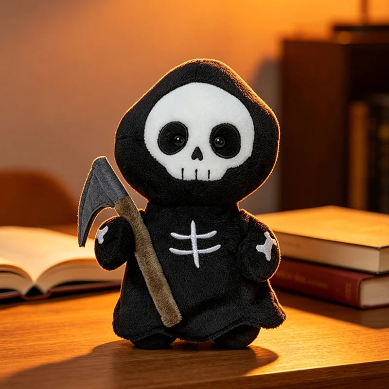 Halloween Plush Toy Soft Stuffed Ghost Bat Pumpkin Grim Reaper Dolls Cute Plushies for Kids Halloween Party Favors & Home Decor