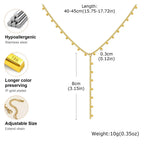 Prjewel Simple Beads Y-Shaped Tassel Necklace For Women Gold Color Frame Chain Necklaces Fashion Stainless Steel Jewelry New