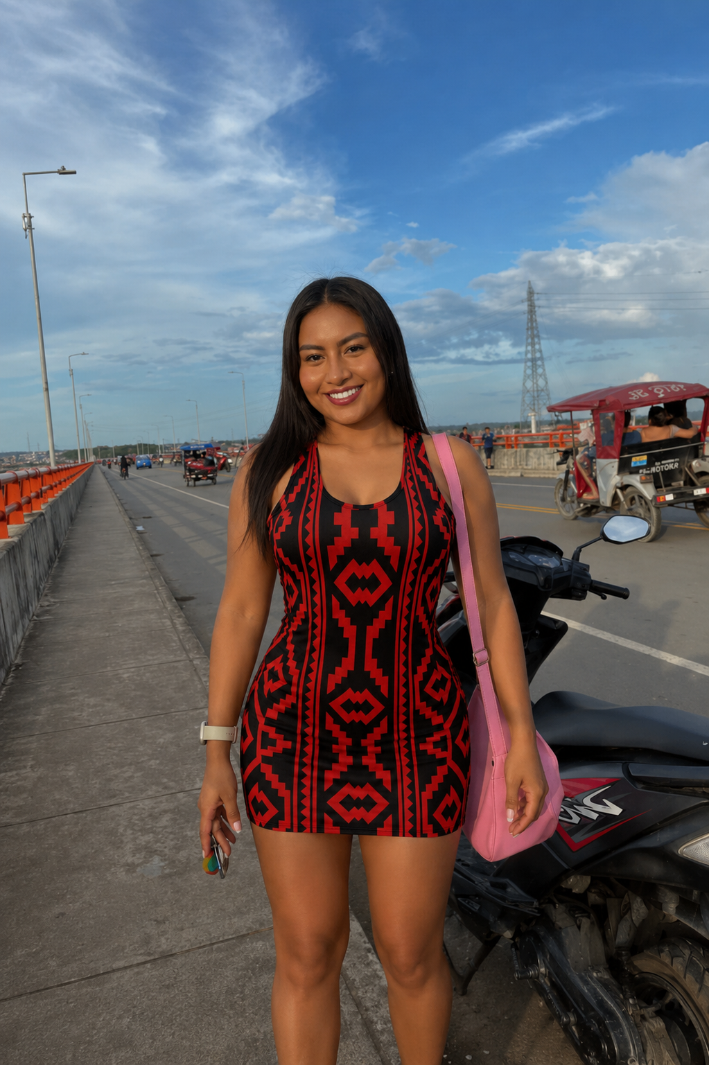 The designs painted by the Shipibo-Konibo-Red & Black Tribal Racerback Dress — Shipibo-Konibo Print Summer Dress