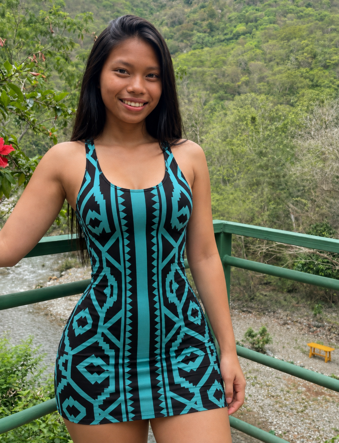 The designs painted by the Shipibo-Konibo people are called kené.— Tribal Geometric Tank Dress